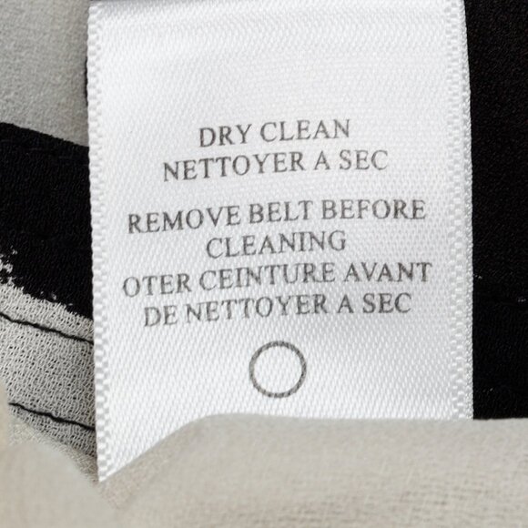 A.L.C. White & Black Bias Silk Painted Floral Skirt - Picture 11 of 11